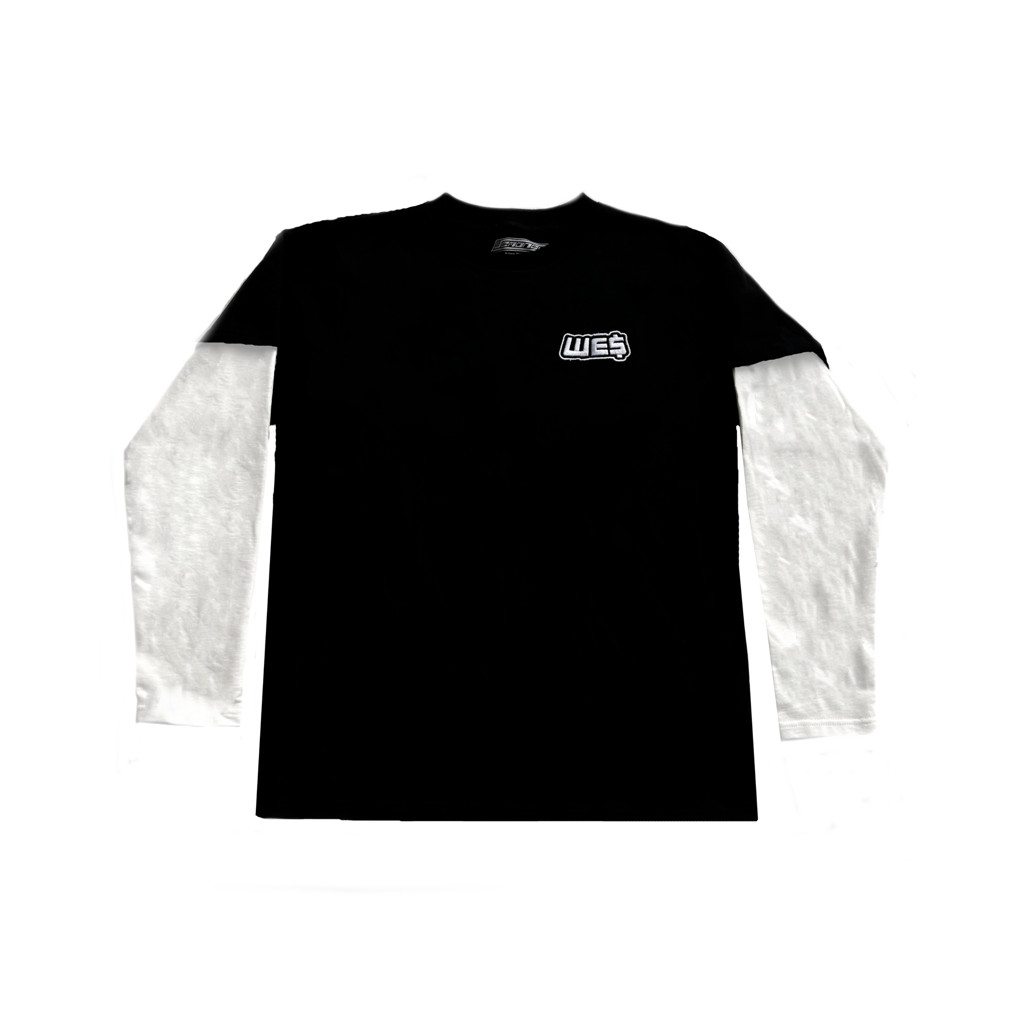 Kurt Double Layer Shirt Black – White - Steady and Slow